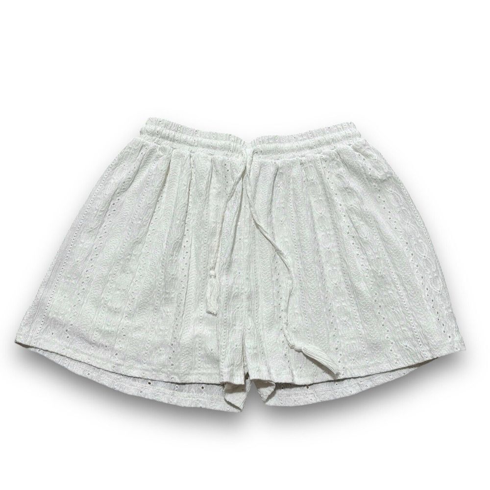BCBGENERATION Women's High Rise Relaxed Straight Fit Drawstring Flowy Shorts S